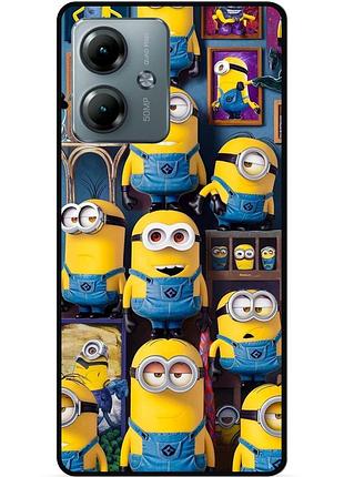 Силиконовый бампер чехол для motorola moto g54 с картинкой миньоны minion