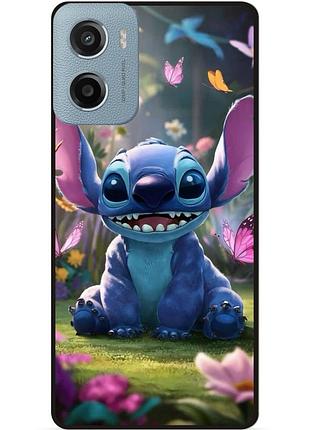Силиконовый бампер чехол для motorola moto e15 стич и лило stitch