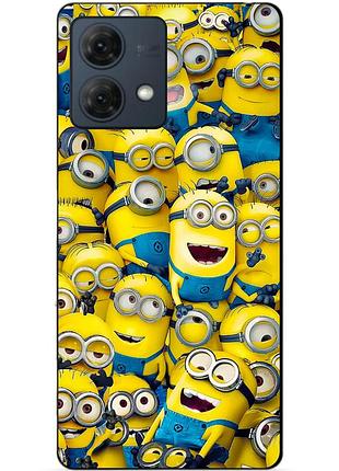 Силіконовий чохол бампер для motorola moto g84 з малюнком міньйони minion
