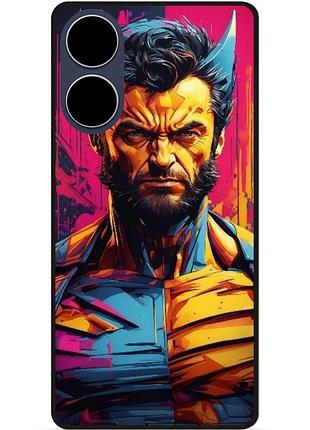 Чехол силиконовый бампер для oppo a17 с рисунком росомаха marvel логан