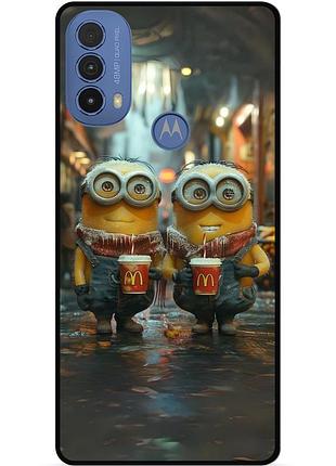 Силиконовый чехол бампер для motorola moto e40 с картинкой миньоны minion