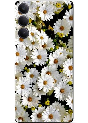 Чехол силиконовый бампер для xiaomi redmi 15 с рисунком ромашки цветы