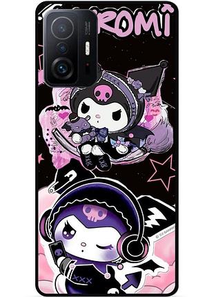 Силиконовый чехол бампер для xiaomi 11t с картинкой kuromi куроми