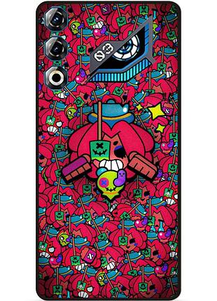 Силиконовый бампер чехол для zte nubia neo 3 gt 5g стикеры бравл джуджу brawl