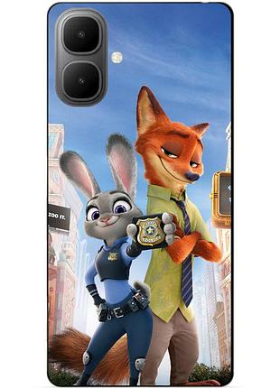 Чехол силиконовый бампер для infinix smart 10 с рисунком джуди зверополис zootopia