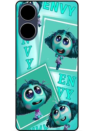 Чехол силиконовый бампер для oppo a17k с рисунком головоломка envy