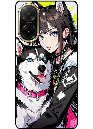 Чехол силиконовый бампер для xiaomi redmi a5 с рисунком хаски аниме
