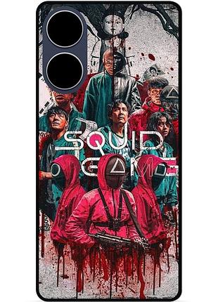 Силиконовый чехол для oppo a17 с картинкой игра в кальмара