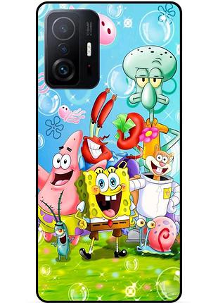 Силіконовий чохол для xiaomi 11t з малюнком sponge bob губка боб