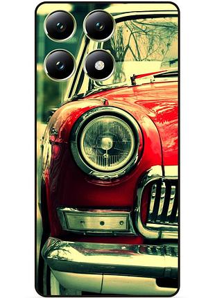Чехол силиконовый бампер для xiaomi 14t с рисунком ретро авто chevrolet машина