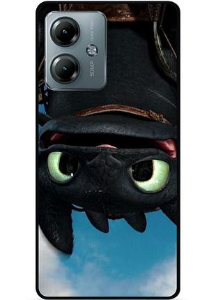 Силіконовий чохол бампер для motorola moto g54 power з малюнком как приручить дракона