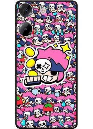 Силіконовий чохол бампер для xiaomi poco m7 pro стікери бравл пенни brawl