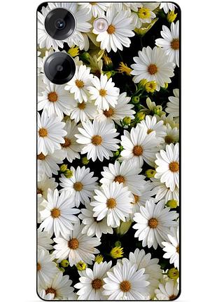 Силіконовий чохол бампер для xiaomi poco m7 pro з малюнком ромашки квіти