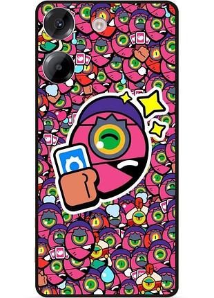 Силіконовий чохол бампер для xiaomi poco m7 pro стікери бравл тара brawl