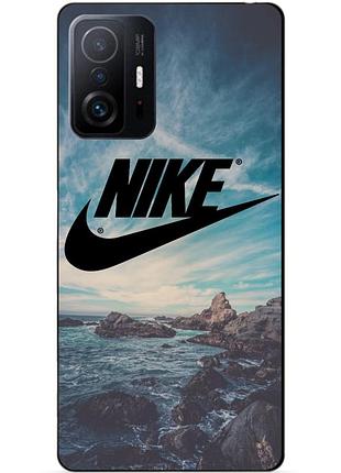 Силіконовий чохол бампер для xiaomi 11t з малюнком найк