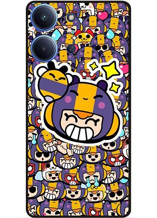 Силіконовий чохол бампер для xiaomi redmi 15c стікери бравл беа brawl