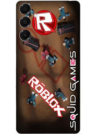 Силіконовий чохол бампер для samsung a17 з малюнком roblox гра в кальмара роблокс
