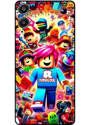 Силіконовий чохол бампер для samsung a07 з малюнком roblox роблокс