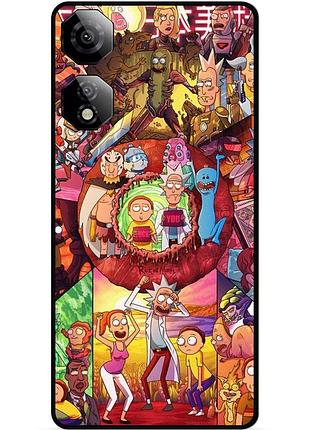 Силиконовый чехол бампер для zte nubia neo 2 5g с картинкой rick and morty рик и морти