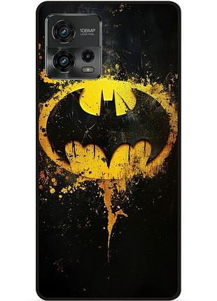 Чехол силиконовый бампер для motorola moto g72 с рисунком бэтмен dc batman