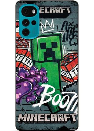 Силіконовий чохол бампер для motorola moto g22 з малюнком майнкрафт minecraft
