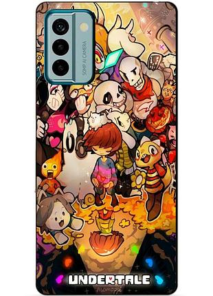 Силиконовый бампер чехол для nokia g42 с рисунком андертейл undertale