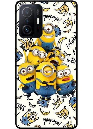 Силиконовый бампер чехол для xiaomi 11t с рисунком minion миньоны