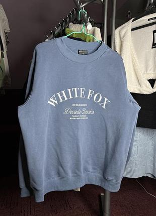 Світшот жіночій white fox з принтом 💙