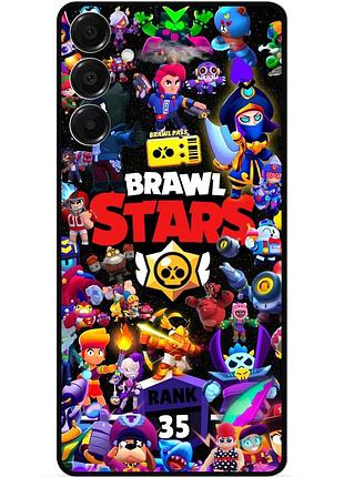 Силиконовый чехол бампер для samsung a15 с картинкой бравл силовая лига нокаут brawl леон ворон