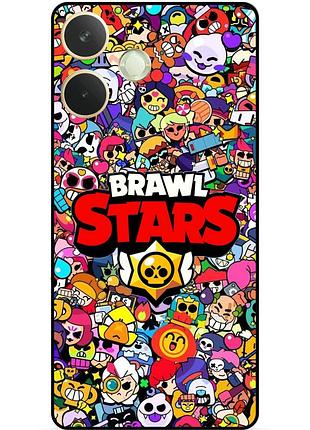 Силіконовий чохол бампер для oppo a5 pro з малюнком brawl силова ліга нокаут бравл леон ворон