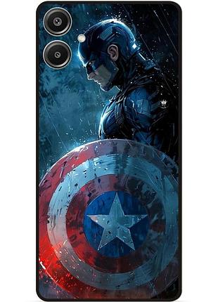 Силіконовий бампер чохол для samsung a07 з малюнком капитан америка marvel captain america