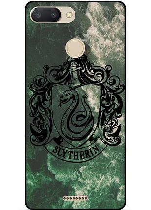 Силиконовый бампер чехол для xiaomi redmi 6 с рисунком слизерин slytherin гарри поттер harry potter