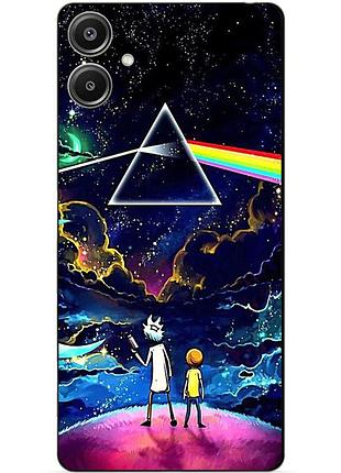 Силиконовый бампер чехол для samsung a07 с рисунком рик и морти rick and morty
