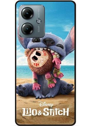 Силіконовий бампер чохол для motorola moto g14 з картинкою стіч stitch