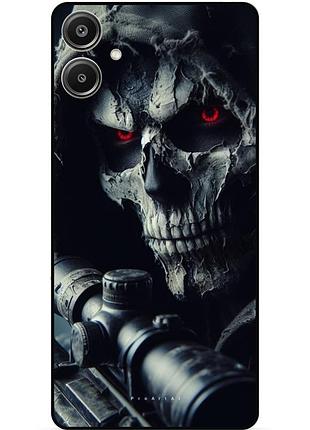 Чохол силіконовий бампер для samsung a07 з малюнком скелет череп