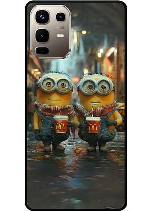 Силиконовый чехол бампер для infinix note 50 (x6858) с картинкой миньоны minion