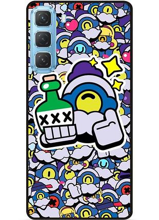 Силіконовий чохол бампер для infinix hot 60 pro (x6885) стікери бравл барли brawl