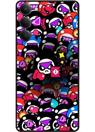 Силиконовый бампер чехол для oppo a5 4g стикеры бравл мипл brawl