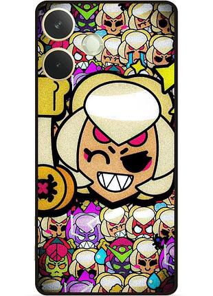 Силиконовый бампер чехол для oppo a5 pro стикеры бравл чарли brawl