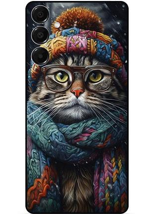 Чехол силиконовый бампер для samsung a17 с рисунком кошечка