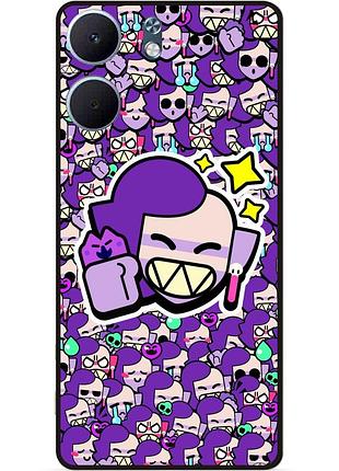 Силиконовый бампер чехол для oppo a5x стикеры бравл эмз brawl