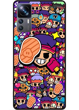 Силіконовий чохол бампер для xiaomi 12t стікери бравл фэнг brawl