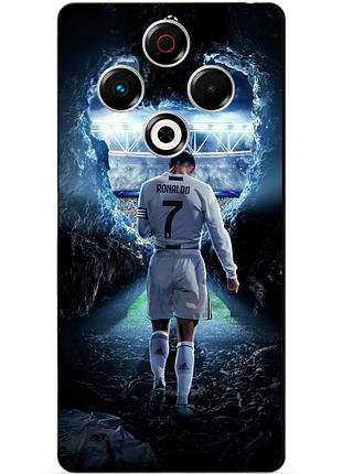 Силиконовый бампер чехол для tecno spark 30 (kl6) с рисунком ronaldo роналдо