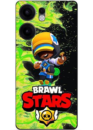 Чехол силиконовый бампер для oppo reno 13fs с героем бравл леон финалист brawl