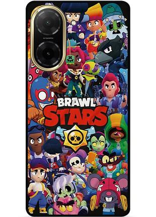 Силиконовый чехол бампер для xiaomi redmi a5 с рисунком бравл силовая лига нокаут brawl леон ворон