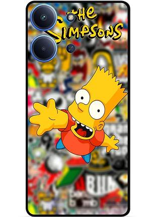 Чехол силиконовый бампер для xiaomi redmi 15c с рисунком симпсоны simpsons бард