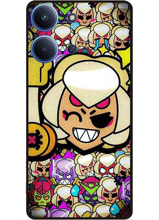 Силиконовый бампер чехол для xiaomi redmi 15c стикеры бравл чарли brawl