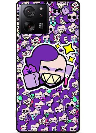 Силиконовый бампер чехол для xiaomi 13t стикеры бравл эмз brawl