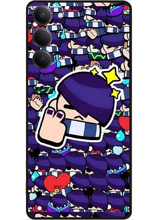 Силіконовий чохол бампер для xiaomi redmi 15 стікери бравл эдгар brawl