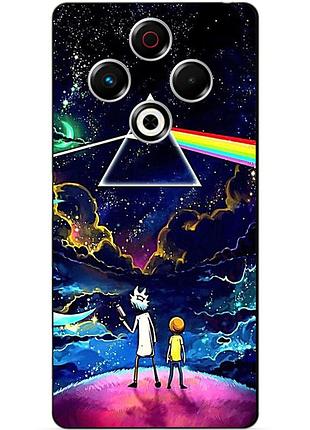 Силиконовый бампер чехол для tecno spark 30 (kl6) с рисунком рик и морти rick and morty